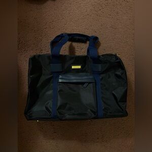 Versace black & navy blue duffel bag